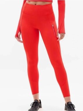 Athleta - Rainer ActivewearLeggings with Zipper Pockets - Red